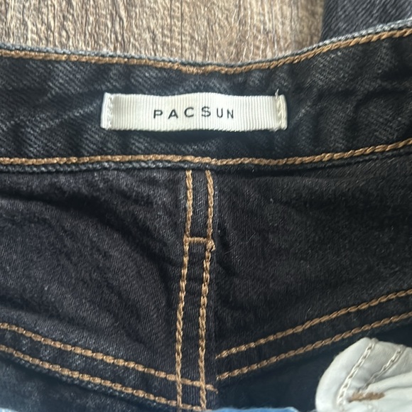Pacsun Women's 26 Eco Black & Blue Two Tone High Waist Boyfriend Jeans - Picture 6 of 12